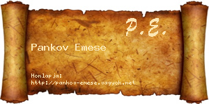 Pankov Emese névjegykártya
